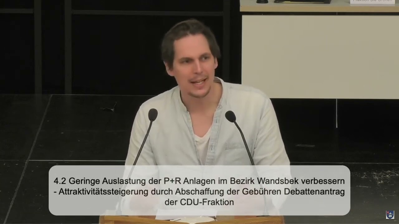 Rede Thomas Iwan zu Geringer Auslastung der P+R Anlagen im Bezirk Wandsbek