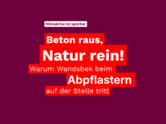 Klimakrise ist spürbar: Beton raus, Natur rein! Warum Wandsbek beim Abpflastern auf der Stelle tritt