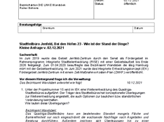 PDF Beantwortete kleine Anfrage Stadtteilbüro Jenfeld - Wie ist der Stand der Dinge?